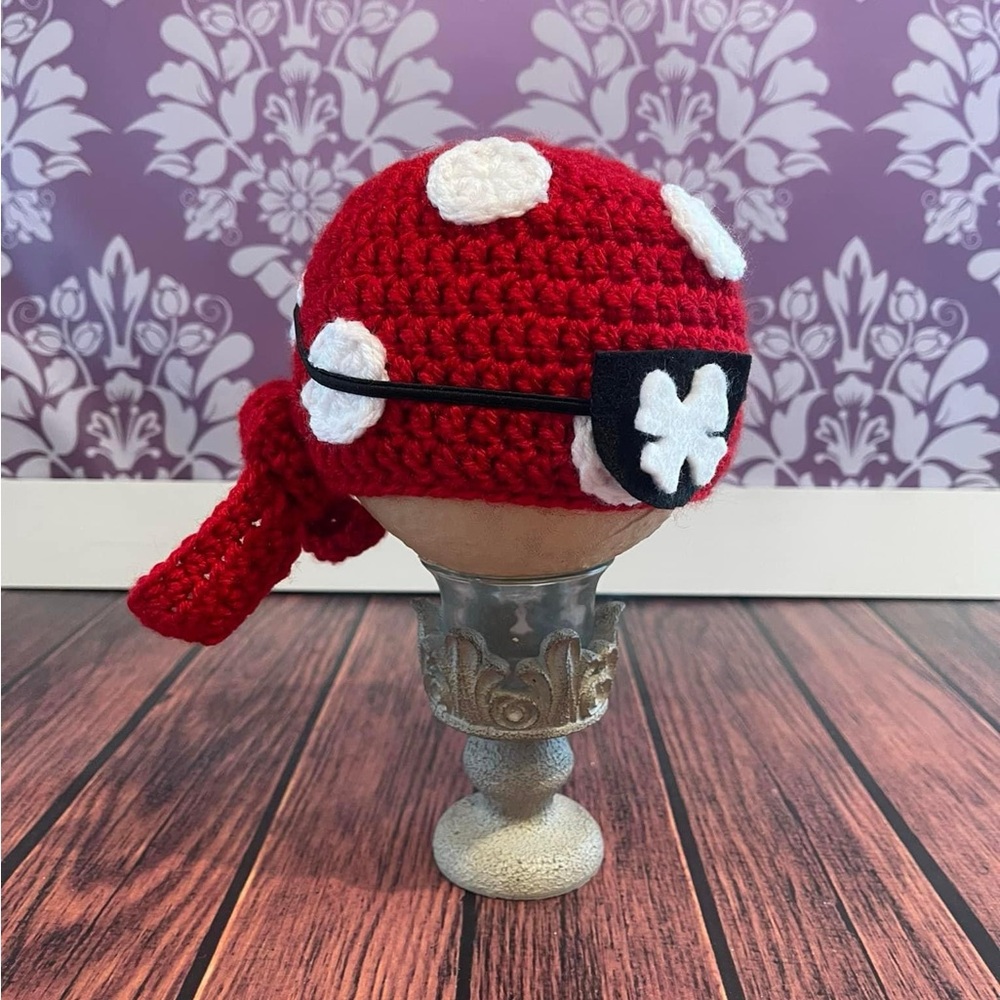 Crochet Pirate Hat & Eyepatch